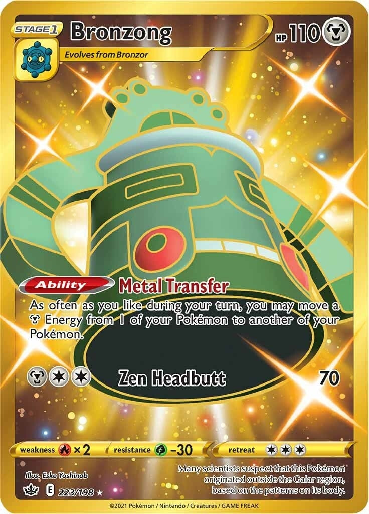 Image for Bronzong (Secret) (223/198) (SWSH06: Chilling Reign) - Pokemon