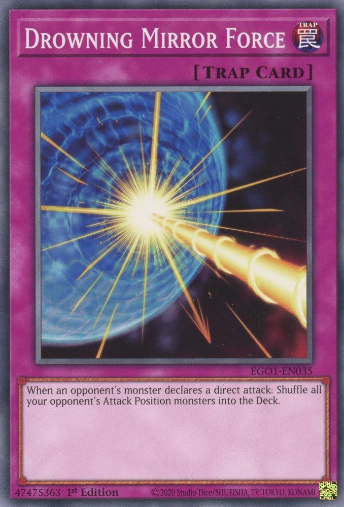 Drowning Mirror Force (EGO1-EN035) (Egyptian God Deck: Obelisk the Tormentor) YuGiOh