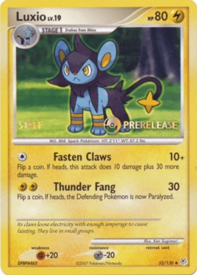 Image for Luxio - 52/130 (Prerelease) [Staff] (52/130) (Nintendo Promos) (PR) - Pokemon