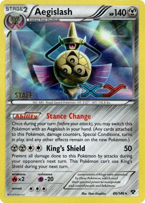 Image for Aegislash - 86/146 (Prerelease) [Staff] (86/146) (XY Promos) (PR) - Pokemon