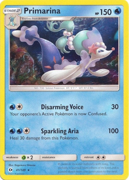 Image for Primarina - 41/149 (Water Web Holo) (041/149) (Miscellaneous Cards & Products) (MCAP) - Pokemon