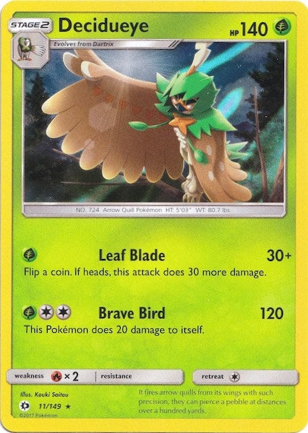 Image for Decidueye - 11/149 (Water Web Holo) (011/149) (Miscellaneous Cards & Products) (MCAP) - Pokemon