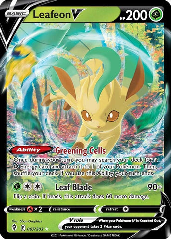 Image for Leafeon V (007/203) (SWSH07: Evolving Skies) - Pokemon