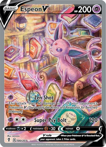 Image for Espeon V (Alternate Full Art) (180/203) (SWSH07: Evolving Skies) - Pokemon