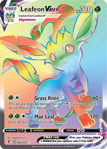 Image for Leafeon VMAX (Secret) (204/203) (SWSH07: Evolving Skies) - Pokemon