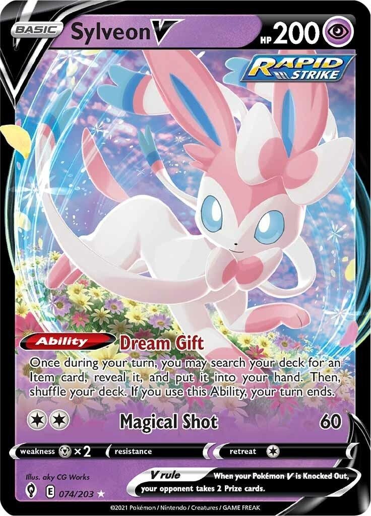 Image for Sylveon V (074/203) (SWSH07: Evolving Skies) - Pokemon