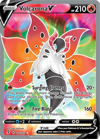 Image for Volcarona V (Full Art) (170/203) (SWSH07: Evolving Skies) - Pokemon