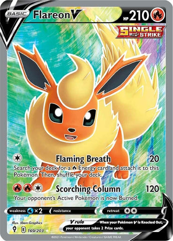 Image for Flareon V (Full Art) (169/203) (SWSH07: Evolving Skies) - Pokemon