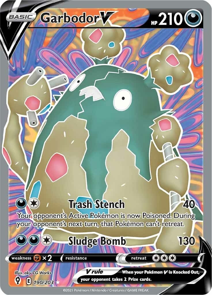 Image for Garbodor V (Full Art) (190/203) (SWSH07: Evolving Skies) - Pokemon