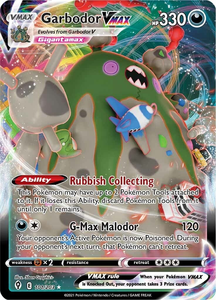 Image for Garbodor VMAX (101/203) (SWSH07: Evolving Skies) - Pokemon