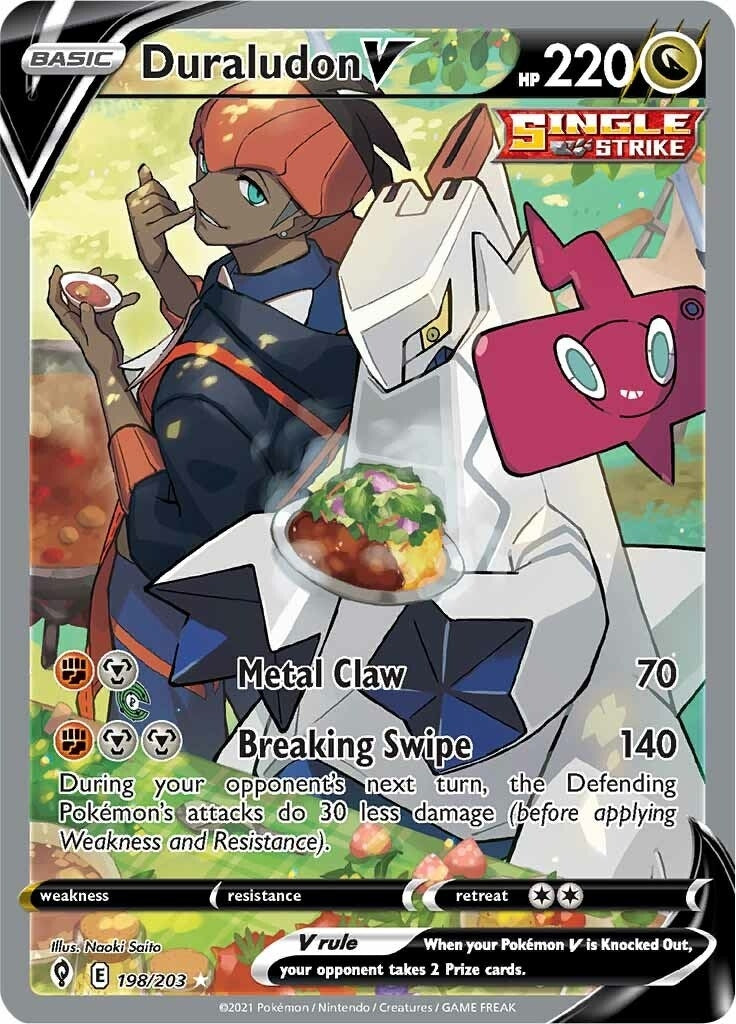 Image for Duraludon V (Alternate Full Art) (198/203) (SWSH07: Evolving Skies) - Pokemon