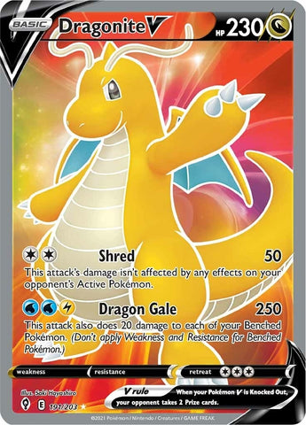 Image for Dragonite V (Full Art) (191/203) (SWSH07: Evolving Skies) - Pokemon