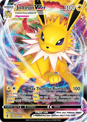 Image for Jolteon VMAX (051/203) (SWSH07: Evolving Skies) - Pokemon