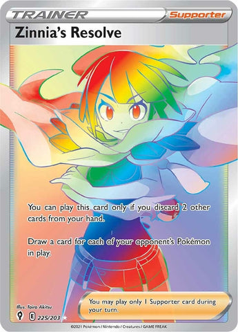 Image for Zinnia's Resolve (Secret) (225/203) (SWSH07: Evolving Skies) - Pokemon