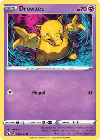 Image for Drowzee (061/203) (SWSH07: Evolving Skies) - Pokemon