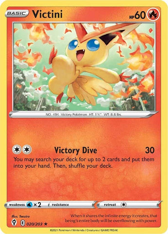 Image for Victini (020/203) (SWSH07: Evolving Skies) - Pokemon