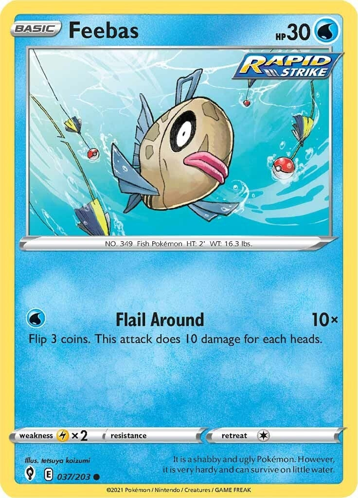 Image for Feebas (037/203) (SWSH07: Evolving Skies) - Pokemon