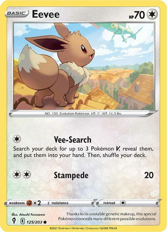 Image for Eevee (125/203) (SWSH07: Evolving Skies) - Pokemon
