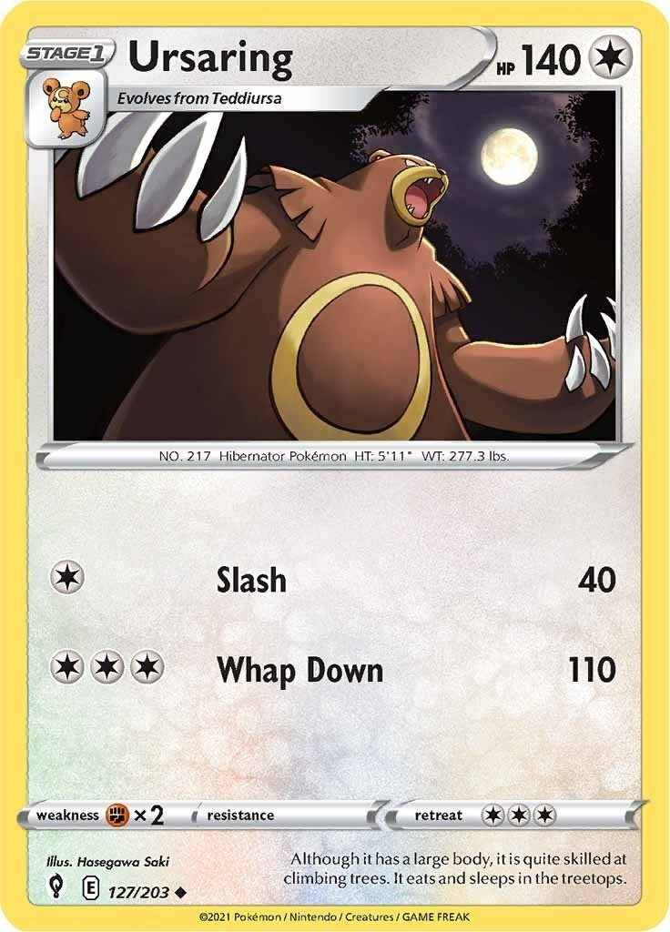 Image for Ursaring (127/203) (SWSH07: Evolving Skies) - Pokemon