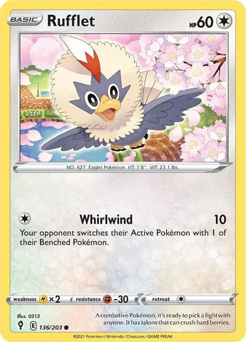 Image for Rufflet (136/203) (SWSH07: Evolving Skies) - Pokemon