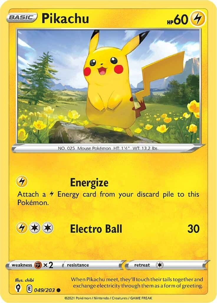 Image for Pikachu (049/203) (SWSH07: Evolving Skies) - Pokemon