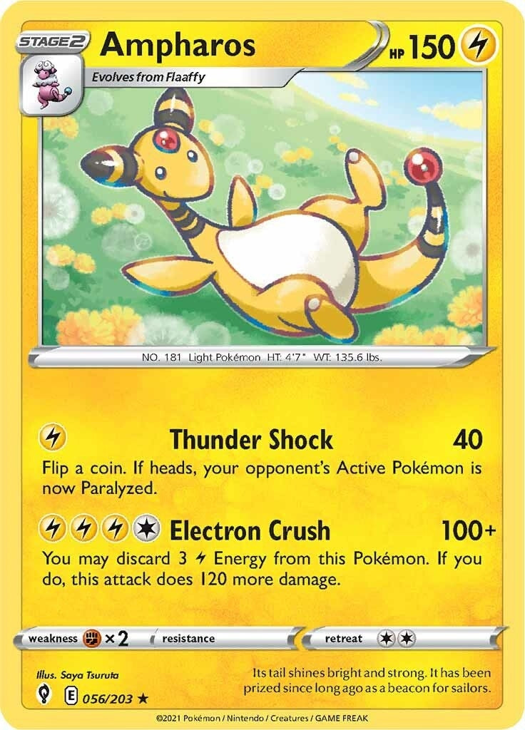Image for Ampharos (056/203) (SWSH07: Evolving Skies) - Pokemon