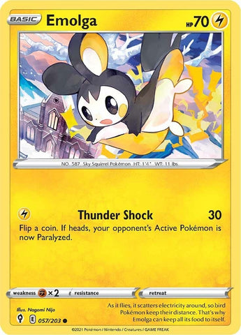 Image for Emolga (057/203) (SWSH07: Evolving Skies) - Pokemon