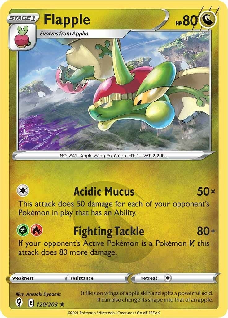 Image for Flapple (120/203) (SWSH07: Evolving Skies) - Pokemon