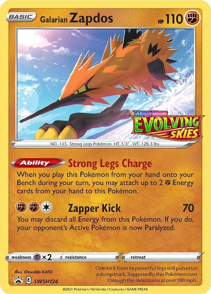 Image for Galarian Zapdos - SWSH124 (Prerelease) (SWSH124) (SWSH: Sword & Shield Promo Cards) (SWSD) - Pokemon