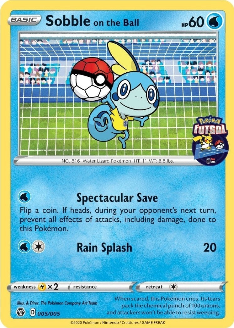 Image for Sobble on the Ball - 005/005 (Pokemon Futsal) (005/005) (Miscellaneous Cards & Products) (MCAP) - Pokemon