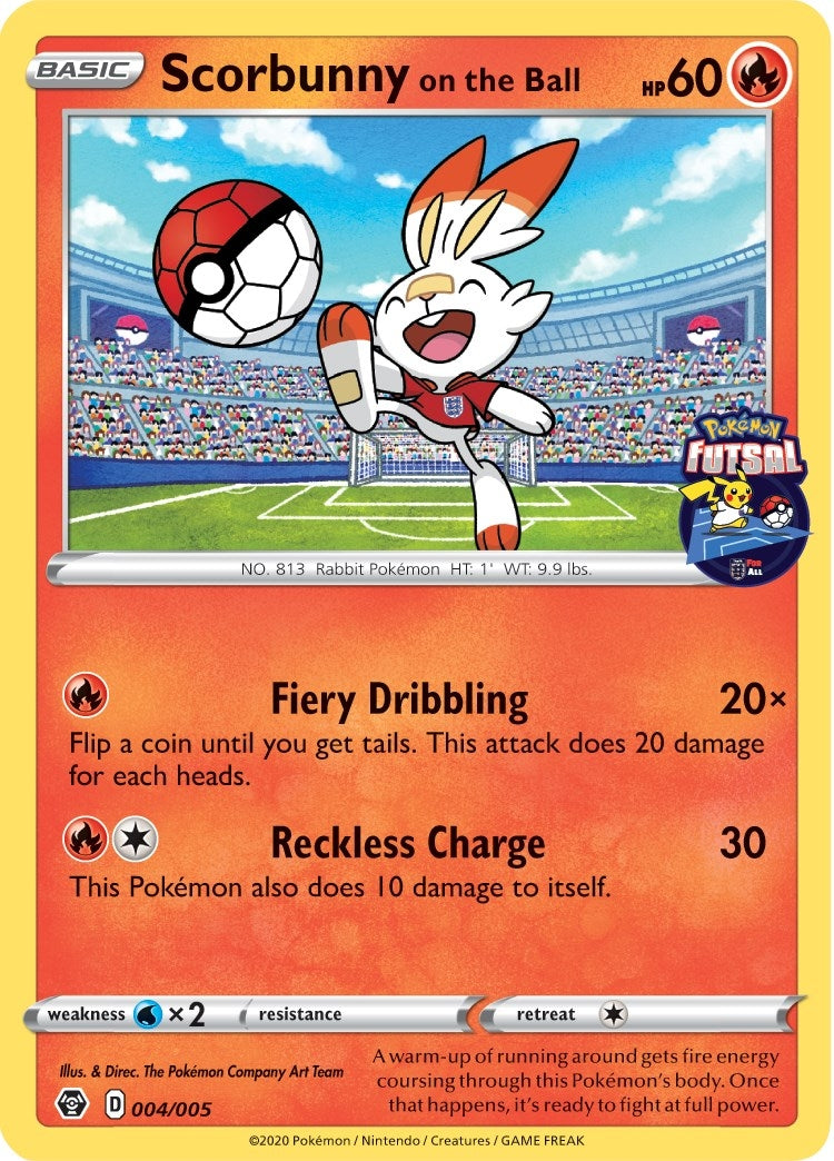 Image for Scorbunny on the Ball - 004/005 (Pokemon Futsal) (004/005) (Miscellaneous Cards & Products) (MCAP) - Pokemon