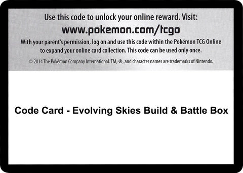 Image for Code Card - Evolving Skies Build & Battle Box (SWSH07: Evolving Skies) - Pokemon