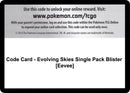 Image for Code Card - Evolving Skies Single Pack Blister [Eevee] (SWSH07: Evolving Skies) - Pokemon