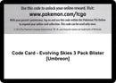 Image for Code Card - Evolving Skies 3 Pack Blister [Umbreon] (SWSH07: Evolving Skies) - Pokemon