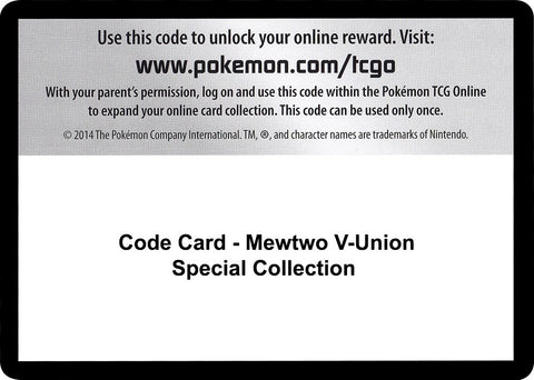 Image for Code Card - Mewtwo V-UNION Special Collection (SWSH07: Evolving Skies) - Pokemon