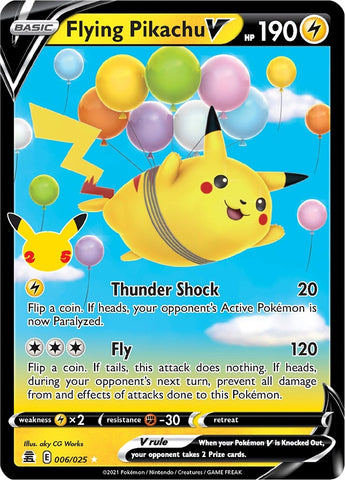 Image for Flying Pikachu V (006/025) (Celebrations) - Pokemon