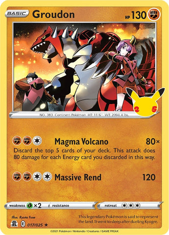 Image for Groudon (017/025) (Celebrations) - Pokemon