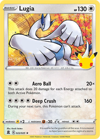 Image for Lugia (022/025) (Celebrations) - Pokemon