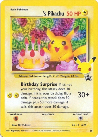 Image for ______'s Pikachu (24/53) (Celebrations: Classic Collection) - Pokemon