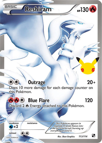 Image for Reshiram (113/114) (Celebrations: Classic Collection) - Pokemon
