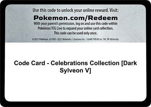 Image for Code Card - Celebrations Collection [Dark Sylveon V] (Celebrations) - Pokemon