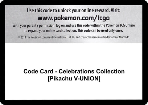 Image for Code Card - Celebrations Collection [Pikachu V-UNION] (Celebrations) - Pokemon