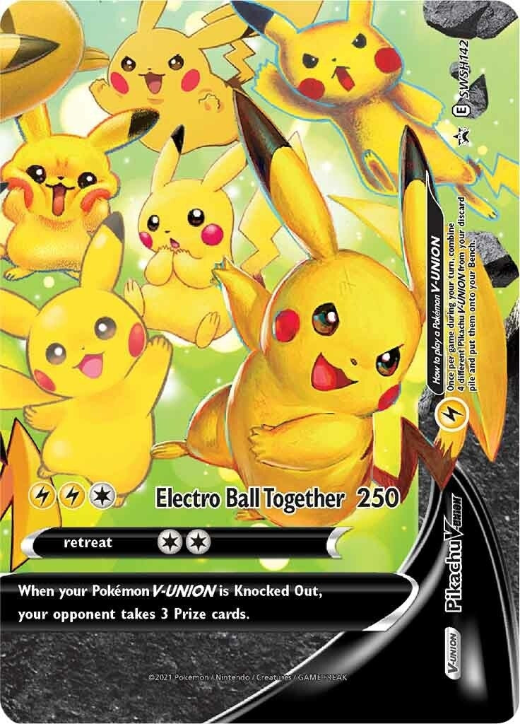 Pikachu V-Union - SWSH142 (SWSH142) (SWSH: Sword & Shield Promo Cards) (SWSD) Pokemon