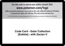 Image for Code Card - Galar Collection [Sobble] - with Zacian V (Miscellaneous Cards & Products) (MCAP) - Pokemon