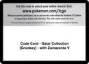 Image for Code Card - Galar Collection [Grookey] - with Zamazenta V (Miscellaneous Cards & Products) (MCAP) - Pokemon