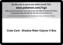 Image for Code Card - Shadow Rider Calyrex V Box (SWSH06: Chilling Reign) - Pokemon