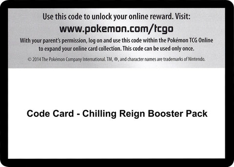 Image for Code Card - Chilling Reign Booster Pack (SWSH06: Chilling Reign) - Pokemon