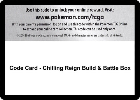 Image for Code Card - Chilling Reign Build & Battle Box (SWSH06: Chilling Reign) - Pokemon