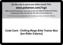 Image for Code Card - Chilling Reign Elite Trainer Box [Ice Rider Calyrex] (SWSH06: Chilling Reign) - Pokemon