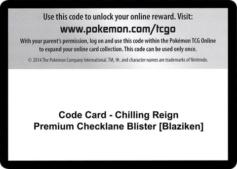 Image for Code Card - Chilling Reign Premium Checklane Blister [Blaziken] (SWSH06: Chilling Reign) - Pokemon